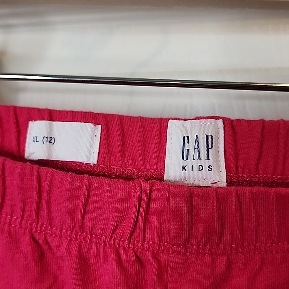 GAP Kids Heathered Gray and Pink Leggings 2 Piece Lot, Girls Size XL (12)